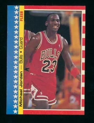 Michael Jordan 1987-88 Fleer Sticker #2 Of 11 Chicago Bulls NRMT To NM-MT • $99