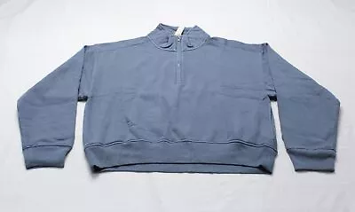 Victoria's Secret Women's Pink Half Zip Sweatshirt DD7 Blue Medium NWT • $25.99