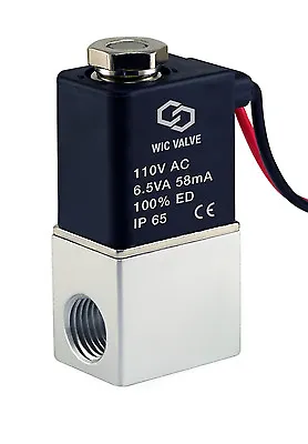 1/4 Inch Fast Closing Zero Differential Air Water Electric Solenoid Valve 110VAC • $15.99