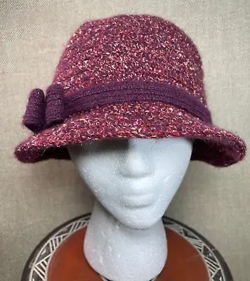 VINTAGE Betmar New York 80's Womens Boucle Space Dyed Art Cloche Hat Size M • $12.88