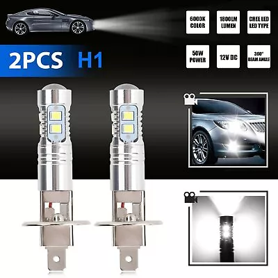 2x Super Bright H1 LED Headlight Kit High Low Beam Fog Driving Bulbs 6000K White • $7.99