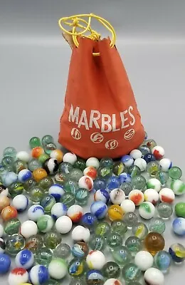 Vintage DANLEE Drawstring Marbles Bag With 225 + Marbles  • $60