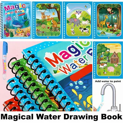 £2.99 • Buy Children's Magic Water Colouring Book Reusable Painting Art Pad Party X-Mas Gift