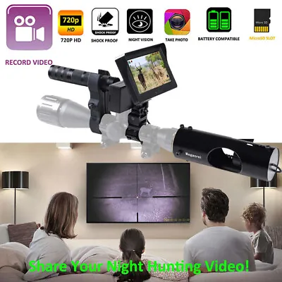 £92.39 • Buy 720P Video Record Night Vision Scope Optics Camera With Laser IR Flashlight 16MM