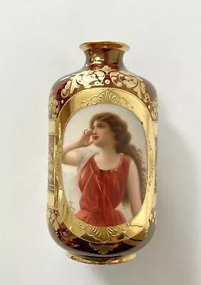 Royal Vienna Style Vase ECHO Nymph  Hand Painted In Germany  Dresden  Boxed • $239