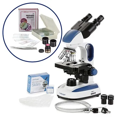 AmScope B270C Kit 40X-2500X Binocular Compound LED Microscope+5MP Camera + More • $369.99