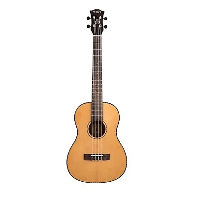 $408.95 • Buy Tiki '22 Series' Spruce Solid Top Baritone Ukulele With Hard Case (Natural Gloss