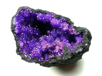 Minerals : One Half Of Opened Geode With Purple Quartz Xtls Bu Craa In Morocco • $2.25