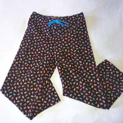 $18.99 • Buy Vera Bradley Size Medium Pajama Lounge Pants Kensington Paisley Black Corduroy