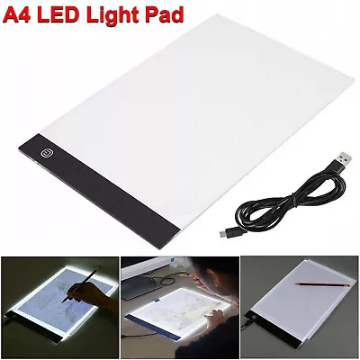 A4 LED Drawing Copy Board Light Box Tracing & Ultra-thin Pad Diamond Painting • £10.99