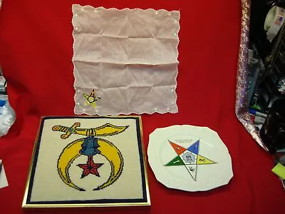 Eastern Star & Shriners Items - Group Of 3 Nice Vintage Pieces • $14.95