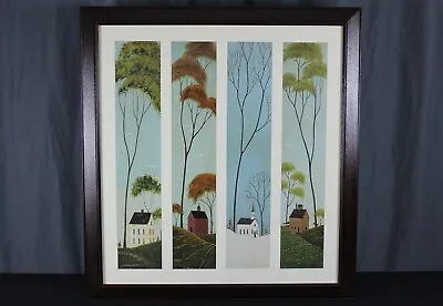 Warren Kimble Four Seasons Summer Winter Spring Fall Folk Art Prints Framed • $125