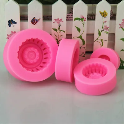 4pcs Tire Wheel Styling Fondant Cake Silicone Mold Car Bike Tyre Mould • £9.27