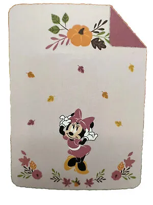 NWT Disney Minnie Mouse Plush Baby Blanket Sherpa 30x40 Soft Cozy Shower Gift • $22.99