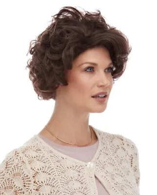 Quality Mom Nanna Grandma Wig Brown Short Curly Curls Adult Costume Accessory • $20.95