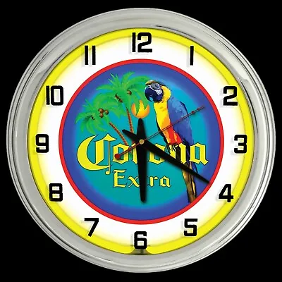 16  Corona Extra Beer Bird Sign Yellow Neon Clock  • $205.07