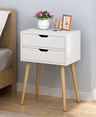 Mordern Bedside Table With Drawers Wooden Cabinet Storage Side Table • $58.80