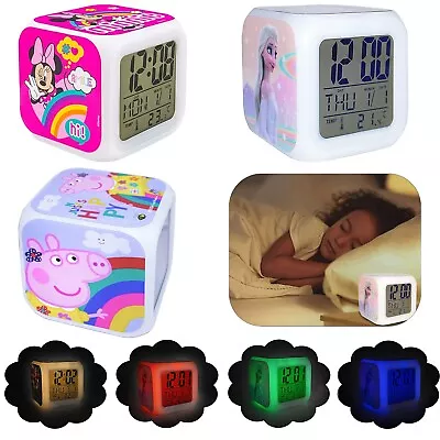 £23.75 • Buy 8cm Plastic Digital Alarm Clocks, Changing LED Display Night Lights Girls Gifts