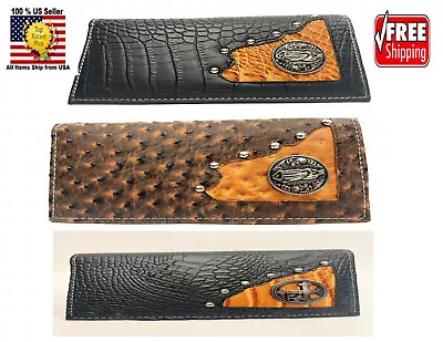  Longhorn Star Praying Cowboy Men Western Wallets Bifold Check Book Style • $12.95