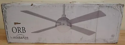 Open Box Minka-Aire F623L-WHF/BN Flat White Ceiling Fan (No Glass Shade) • $90