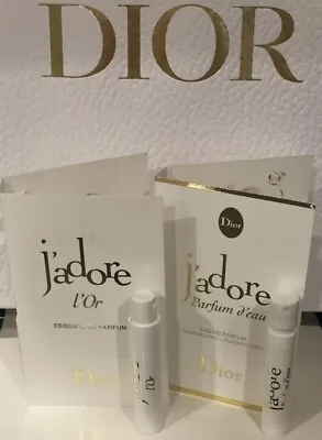 DIOR J'adore L'or Essence DE Parfum Vial  1 Ml+ J'adore Parfum D’eau Vial 1.2 Ml • $16.99