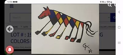 Alexander Calder Beastie Braniff Flying Colors 1974 Ltd Edition Lithograph Print • $390