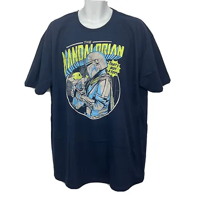 NEW! The Mandalorian T Shirt/ Men’s (2XL) Navy Blue Mad Engine 100% Cotton NWT • $11.19