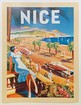 Nice France 1930 Travel Poster Reproduction Print • $24.87
