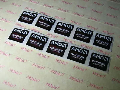 AMD RADEON GRAPHICS STICKER (16.5mm X 19.5mm) - 10 PCS • $8.88