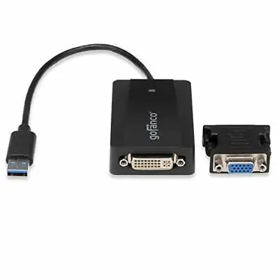 Gofanco USB 3.0 To DVI/VGA External Graphics Video Adapter Mac/Windows – USB3DVI • $47.39