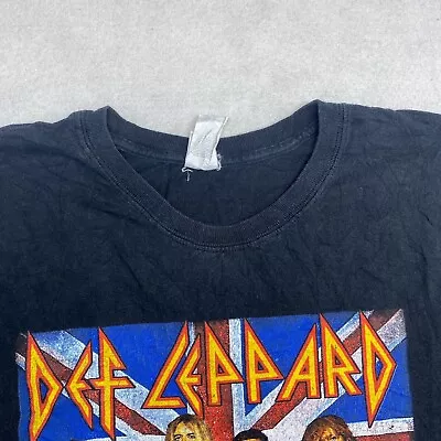 Def Leppard X Journey Graphic Bands Tee Thrifted Vintage Style Size L • $17.50
