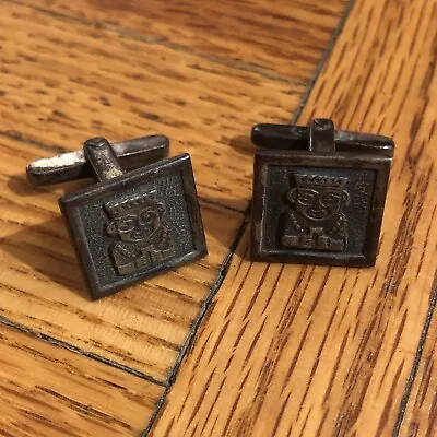 Aztec Mayan Mesoamerican MCM Silver 900 Artisan Cufflinks - MEXICO - 12g • $19.99