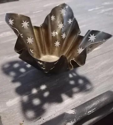 Vintage Godinger Silver Art Co. 3 Footed Embossed Stars Candy Dish Silver Plated • $17.95