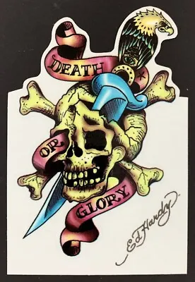 Death Or Glory STICKER Decal Artist Ed Hardy Out Of Print! • $7.49