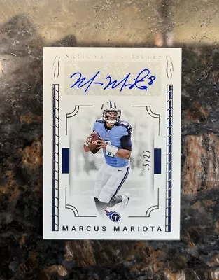 2016 Panini National Treasures Signatures #46 Marcus Mariota 2nd Year AUTO /25 • $25