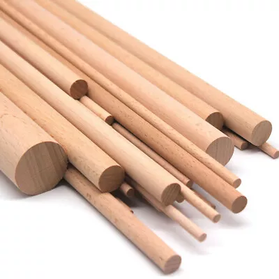 3mm To 50mm High Quality Wooden Dowels 30cm Length Craft Pole Stick Hardwood • £134.82