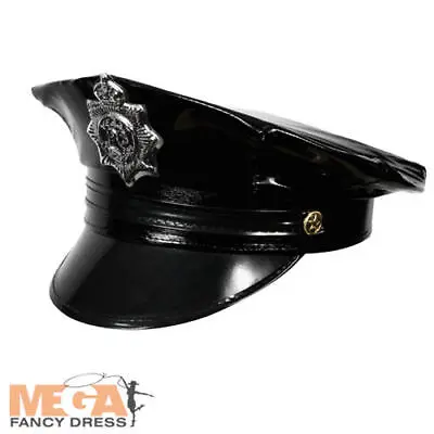 Police Cop Hat Adult Fancy Dress Policeman Uniform Ladies Mens Costume Accessory • £5.99