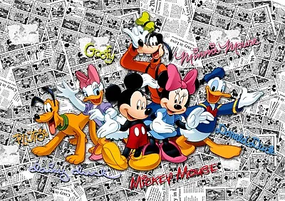 Disney  Mickey Mouse  Photo Wallpaper 360x270cm Wall Mural + Free Adhesive • £84.88