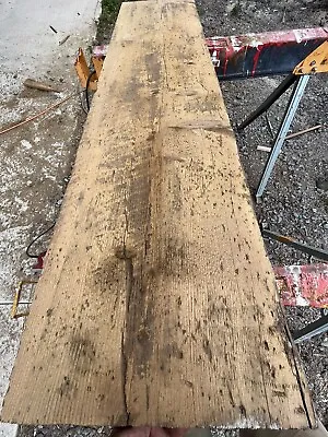 Reclaimed Wood From 1860  Barn Wormy Chestnut Slab For Bar Or Coffee Table • $185