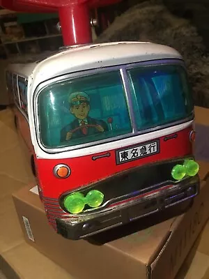 Vintage Ichiko Tin Toy Ride On Bus Japan Please Note P/Up Location Changed. • $250