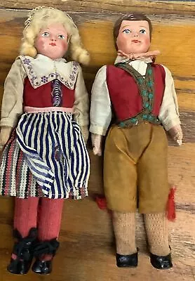 Vintage European German Boys And Girl Dolls 9” • $10