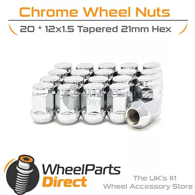 Wheel Nuts (20) 12x1.5 Chrome For Mazda MPV [Mk2] 99-06 On Original Wheels • $25.25