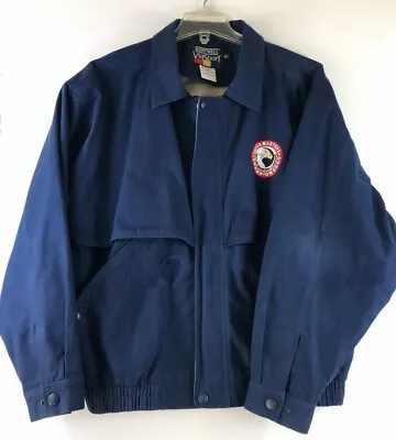 VTG Mens Blue Lined Jacket XL Texas Masters Champion 2000 Miller Brewing Co Logo • $10