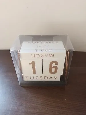 £8.50 • Buy Wooden Desk Block Calendar New In Box