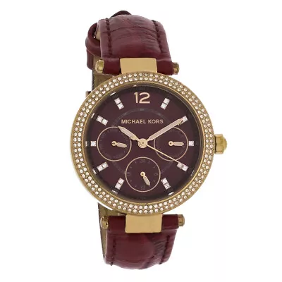 Michael Kors Parker Ladies Crystal Rose Gold Chronograph Quartz Watch MK6451 • $147
