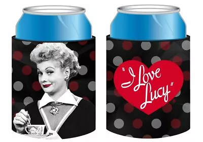 I Love Lucy Heart Polka Dot Can Cooler Coolie Huggie Holder Beverage Insulator  • $14.24