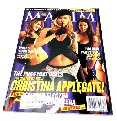 Maxim Magazine 60 Christina Applegate Pussycat Dolls Electra December 2002 • $4.88