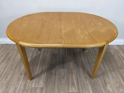 DINING TABLE Oak Oval Contemporary Kitchen Diner Seats 6 Removable Legs • £59