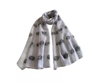 £16.99 • Buy Shih Tzu Scarf Ladies Shawl Grey Background With Shih Tzu's Great Gift