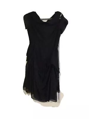 MORGANE LE FAY Woman's Black Evening Dress Medium • $349.99